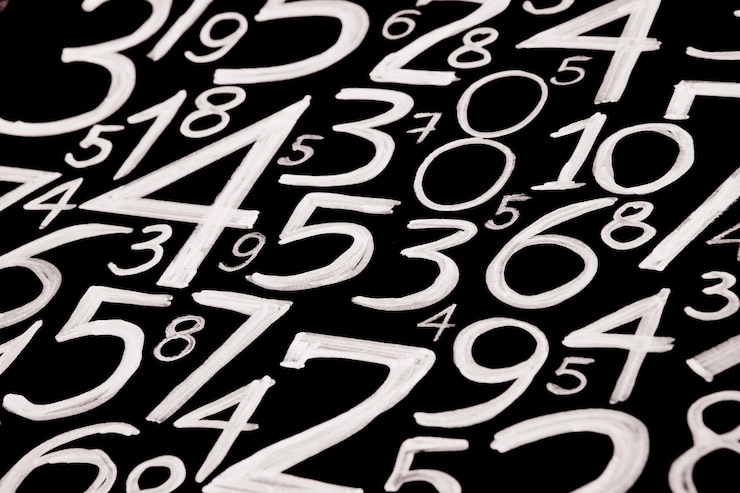 Foto textura de números concepto de datos financieros patrón matemático sin costuras con números
