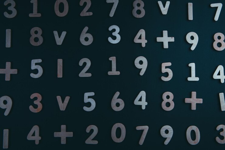 Foto textura de números concepto de datos financieros patrón matemático sin costuras con números