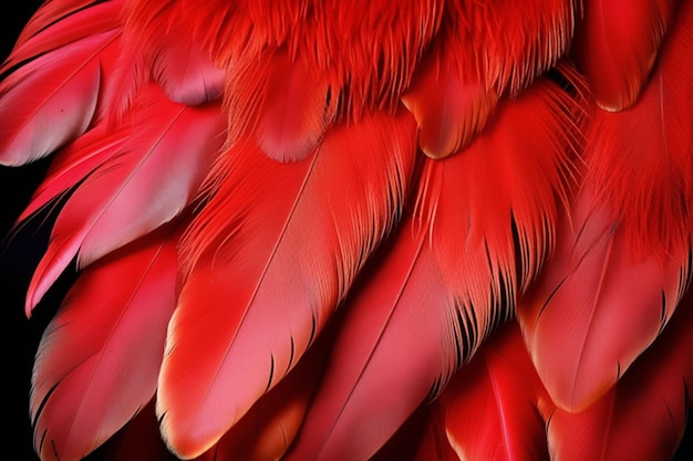 Foto textura o fondo de la foto macro de la paloma de plumas rojas