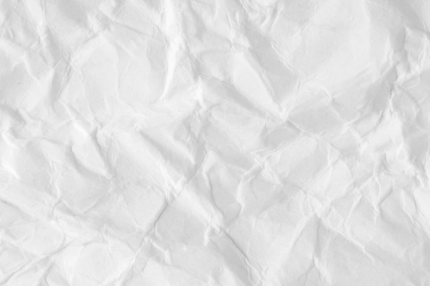 Textura o fondo de papel arrugada blanco de la lista.