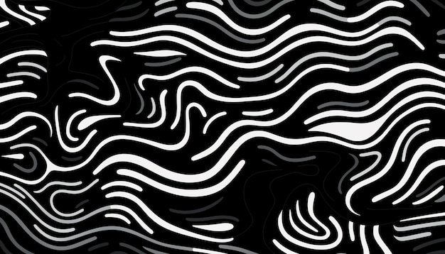 Una textura o patrón negro ondulado
