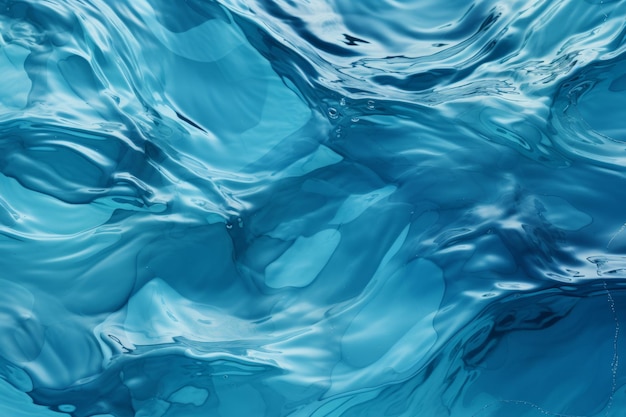 Textura de ondas de agua limpia Fondo de IA generativa