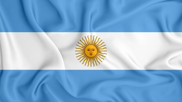 Foto textura ondeando la bandera argentina 3d
