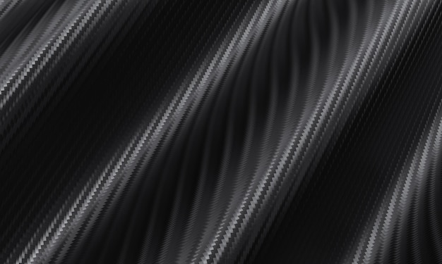 La textura ondulada de fibra de carbono forma un fondo elegante