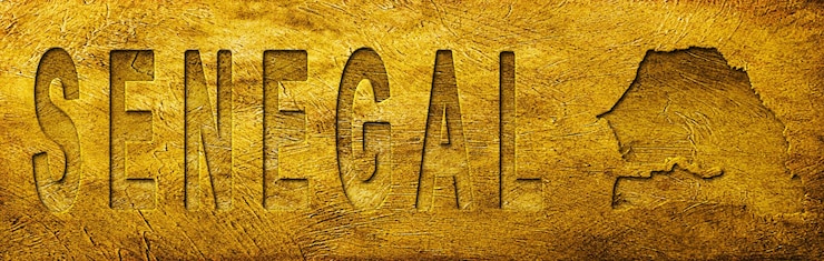 Foto textura de oro grunge de senegal