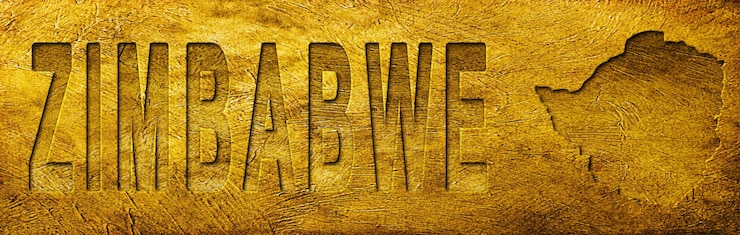 Foto textura de oro grunge de zimbabue