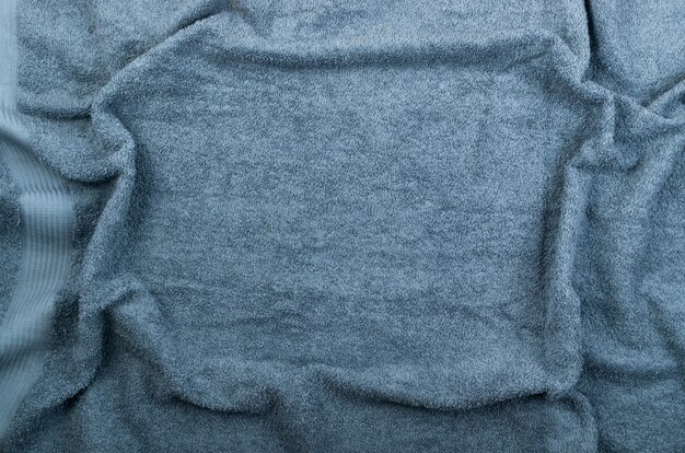 Textura ou material de onda de toalha de hotel cinza close-up