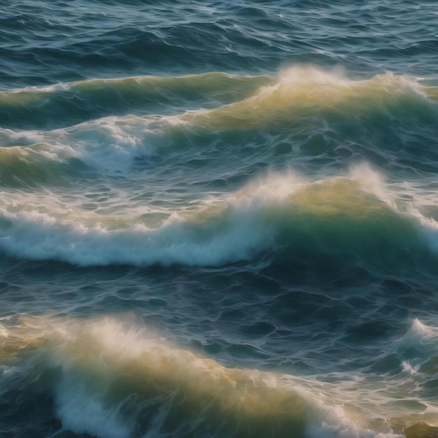 Foto textura del paisaje marítimo ondas en el agua generativa ai