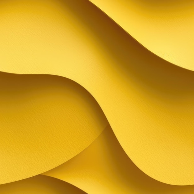 Textura Papel Amarelo Curvas Suaves Estilo Minimalista Super Detalhe Plano de Fundo Sem Costura Generativo AI