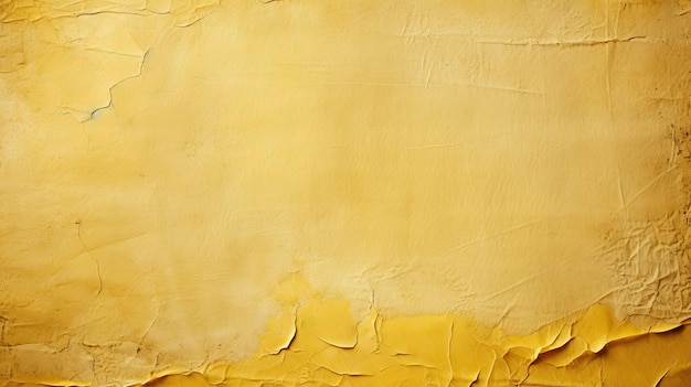 La textura del papel amarillo es cruda