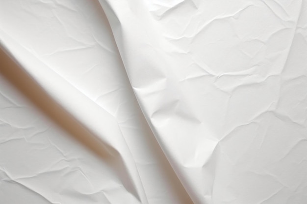 Foto textura de papel arrugado blanco ai generativo