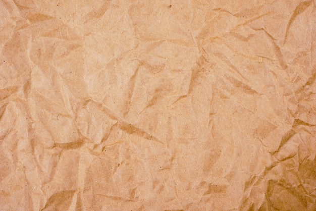 Textura de papel arrugado marrón antiguo de fondo