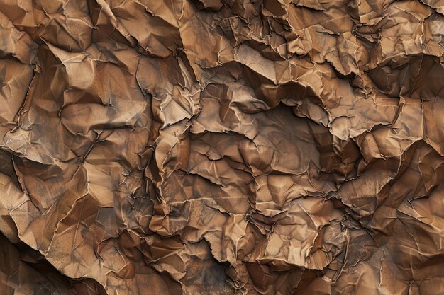 Textura de papel arrugado marrón textura de papel