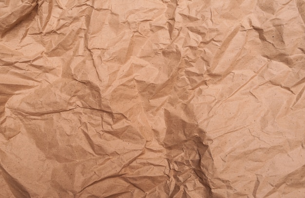 Textura de papel arrugado marrón