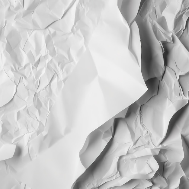 Textura de papel blanco aislado sobre fondo blanco generar ai