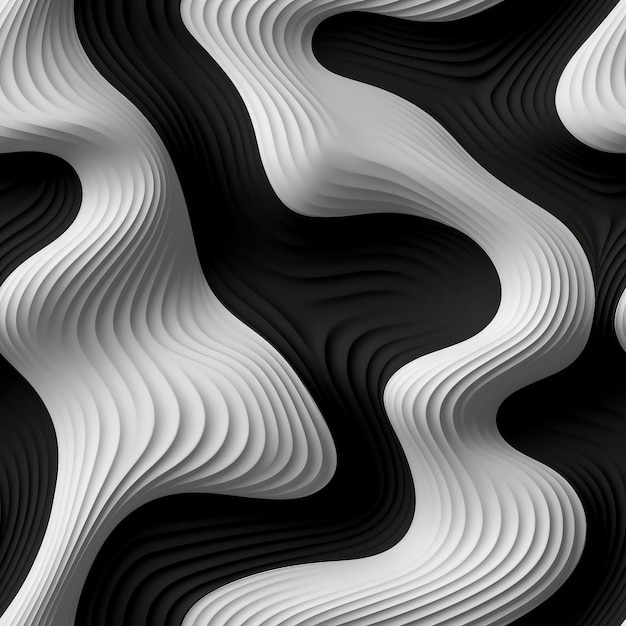 Textura Papel blanco negro Curvas suaves Súper detalle Fondo transparente AI generativa