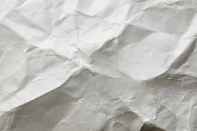 Textura del papel blanco Vista del papel blanco arrugado