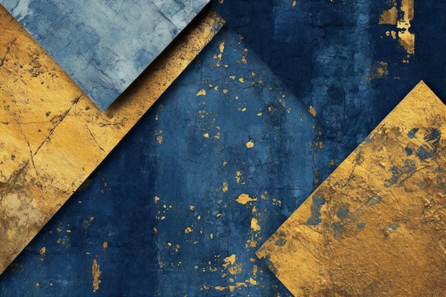 Textura de papel digital Grunge azul y oro