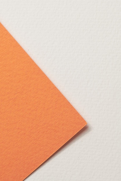 Textura de papel de fondo de papel kraft rugoso colores blanco naranja Mockup con espacio de copia para texto