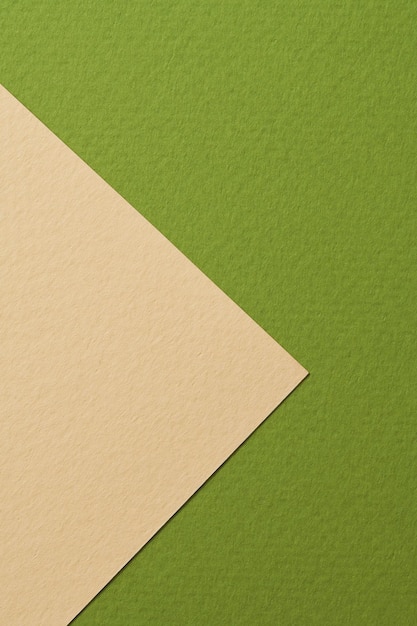 Textura de papel de fondo de papel kraft rugoso colores verde beige Mockup con espacio de copia para texto