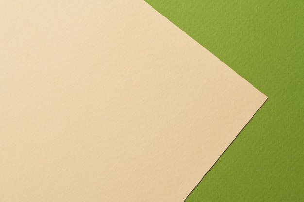Textura de papel de fondo de papel kraft rugoso colores verde beige Mockup con espacio de copia para texto
