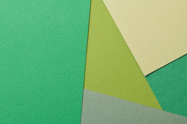 Textura de papel de fondo de papel kraft rugoso diferentes tonos de verde Mockup con espacio de copia para texto