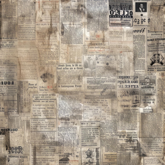 Foto textura de papel de periódico vintage