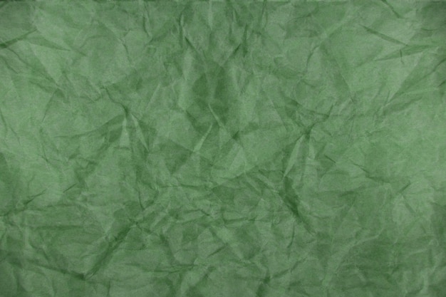Textura de papel verde arrugado