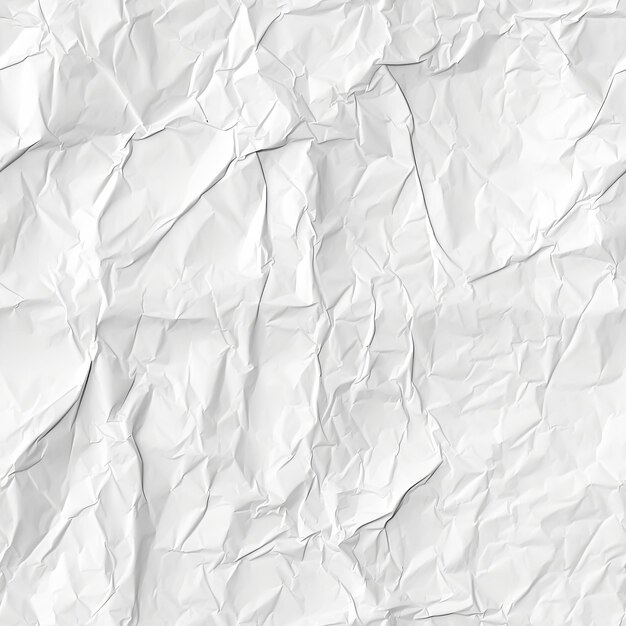 textura de papel viejo crujiente y arrugado de color blanco brillante sin costuras