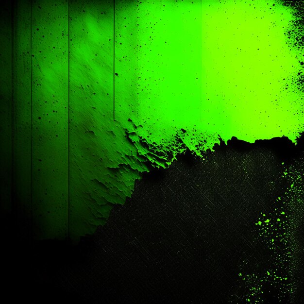 Foto textura de papel viejo fondo negro y verde amarillo neón