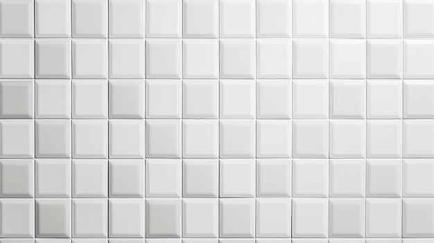 Textura de pared de baldosas de cerámica a cuadros blancas para baño y cocina