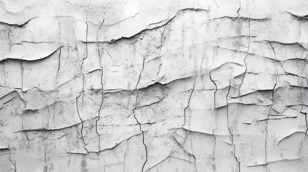 Foto textura de pared blanca agrietada con ia generativa