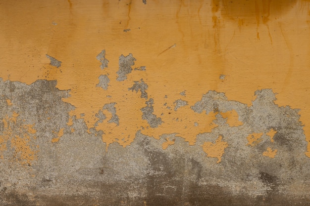 Textura de pared de cemento amarillo viejo abstracto