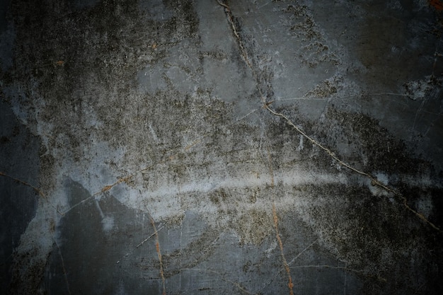 Textura de pared de cemento oscuro para paredes antiguas de fondo llenas de arañazos y manchas