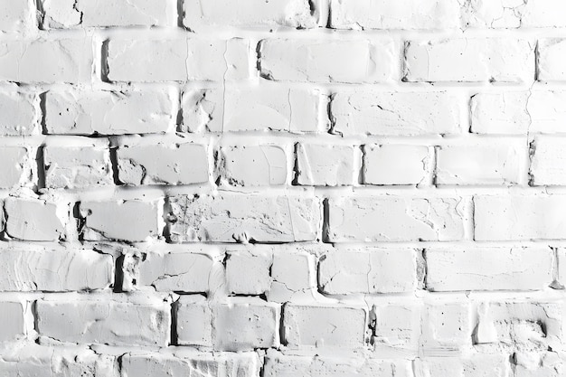 Textura de la pared de ladrillo blanco de fondo Pared de ladro blanco con pintura agrietada