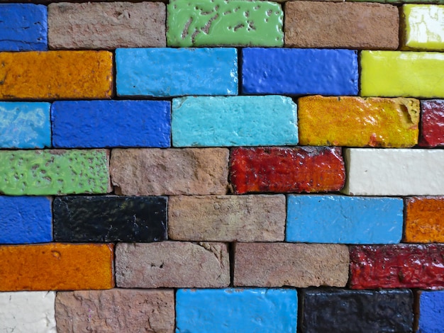 Textura de pared de ladrillo colorido