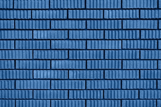 Textura de pared de ladrillo Fondo con espacio de copia. Color azul de moda y tranquilo.