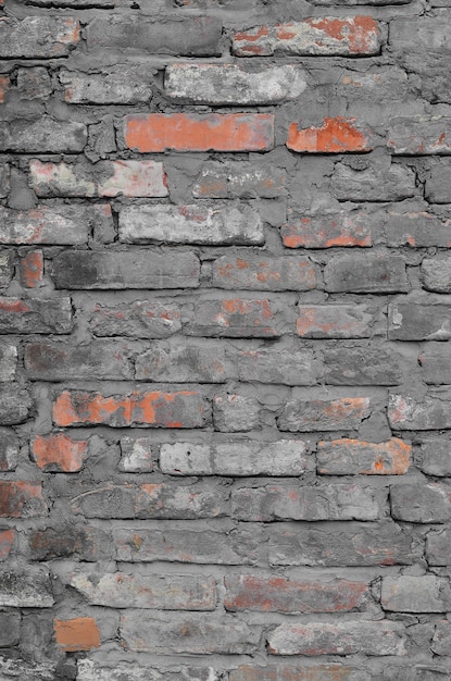 Textura de pared de ladrillo viejo degradado y manchado