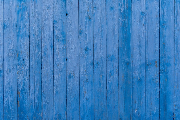 textura de pared de madera con pintura azul vieja