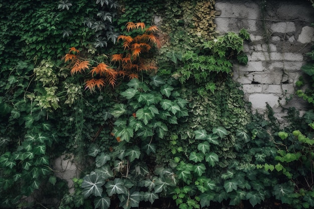 Textura de pared de plantas AI Generado