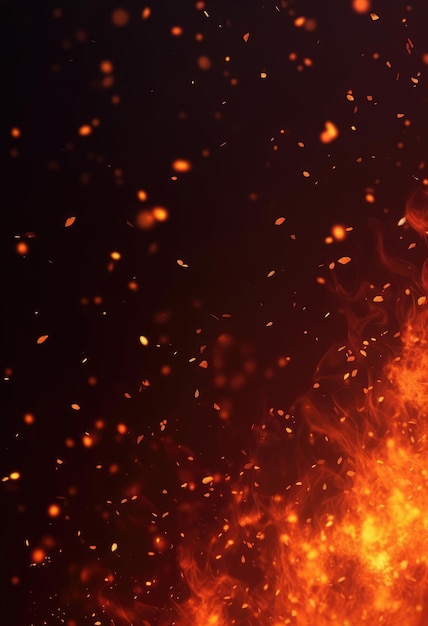 La textura de las partículas de fuego de Flame Dancer