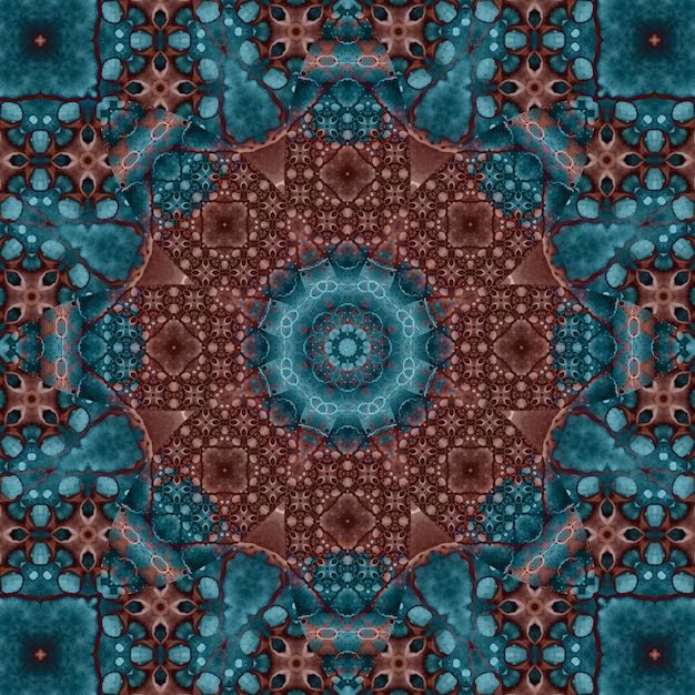 Textura de patrón cuadrado sin costuras patrón artístico caleidoscopio