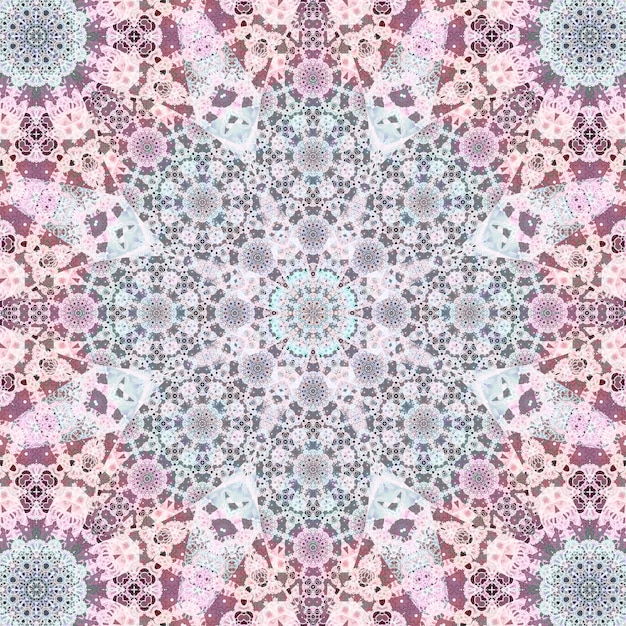 Textura de patrón cuadrado sin costuras patrón artístico caleidoscopio