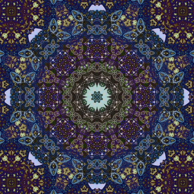 Textura de patrón cuadrado sin costuras patrón artístico caleidoscopio