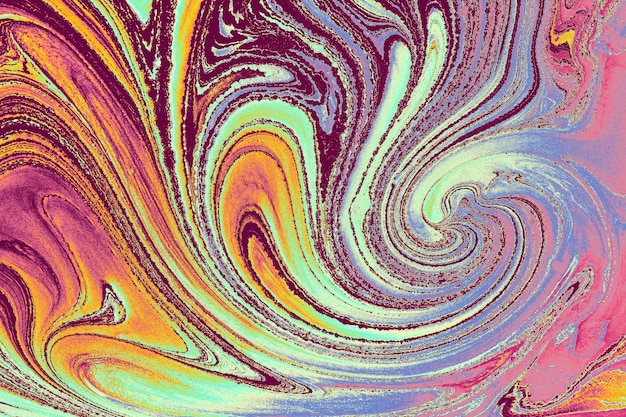 Textura de patrón floral de mármol abstracto Arte tradicional de Ebru marblingxA