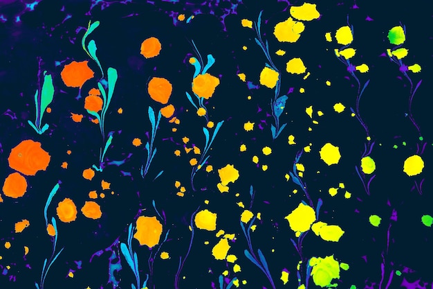 Textura de patrón floral de mármol abstracto Arte tradicional de Ebru marmoleado