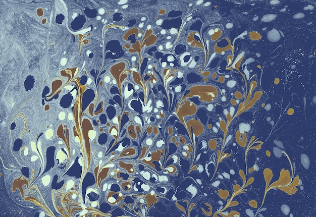 Textura de patrón floral de mármol abstracto Arte tradicional de Ebru marmoleado