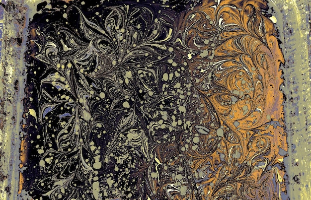 Textura de patrón de mármol creativo abstracto Arte tradicional del marmoleado de Ebru