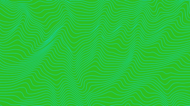 Textura de patrón de onda de líneas geométricas curvas coloridas verdes sobre fondo de colores