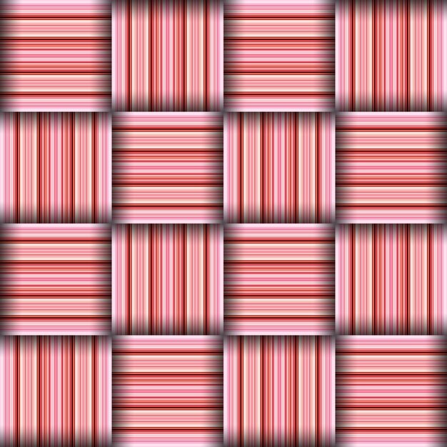 Textura de patrón tejido sin costura abstracto Patrón cuadrado sin costuras Rayas rojas Líneas rosas y cuadrados